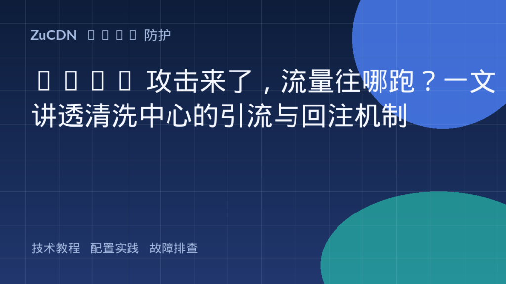 DDoS 攻击来了,流量往哪跑?一文讲透清洗中心的引流与回注机制