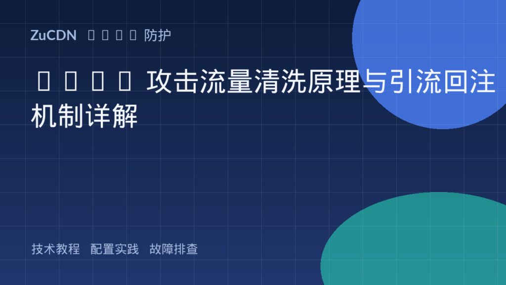 DDoS 攻击流量清洗原理与引流回注机制详解