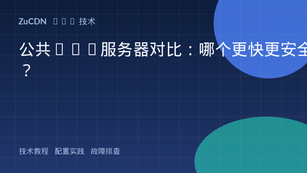 公共DNS服务器对比:哪个更快更安全?
