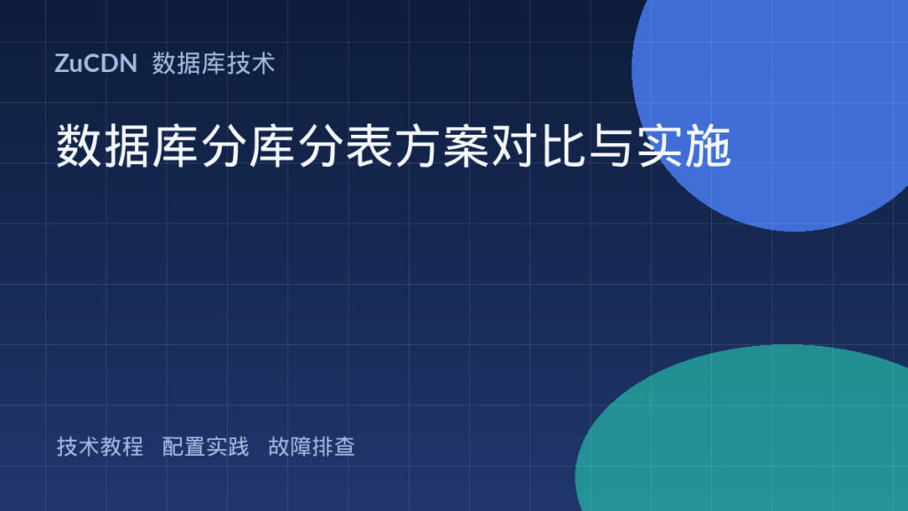 数据库分库分表方案对比与实施
