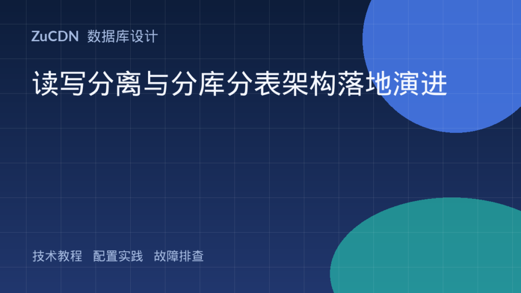 读写分离与分库分表架构落地演进