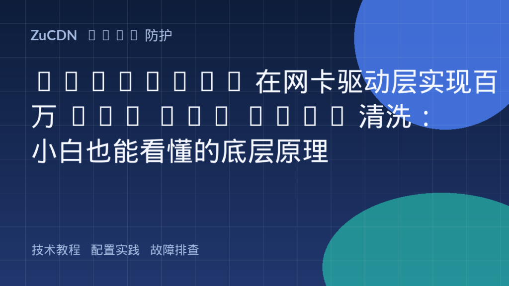 eBPF/XDP 在网卡驱动层实现百万 PPS UDP DDoS 清洗：小白也能看懂的底层原理